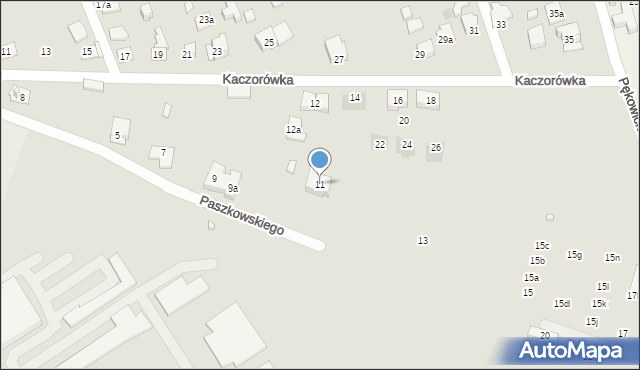 Kraków, Paszkowskiego Franciszka, gen., 11, mapa Krakowa