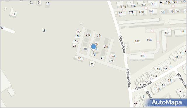 Kraków, Paszkowskiego Franciszka, gen., 15j, mapa Krakowa