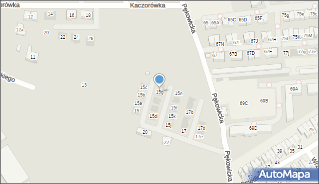 Kraków, Paszkowskiego Franciszka, gen., 15r, mapa Krakowa