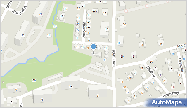 Kraków, Pana Cogito, 1, mapa Krakowa