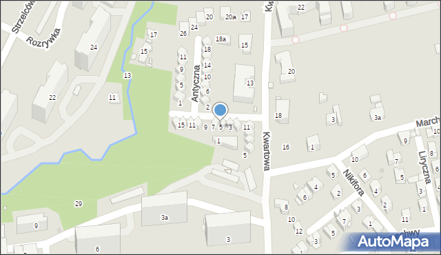 Kraków, Pana Cogito, 5, mapa Krakowa