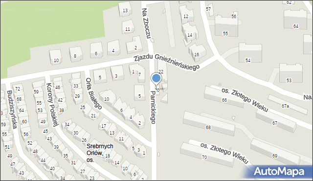 Kraków, Parnickiego Teodora, 20, mapa Krakowa