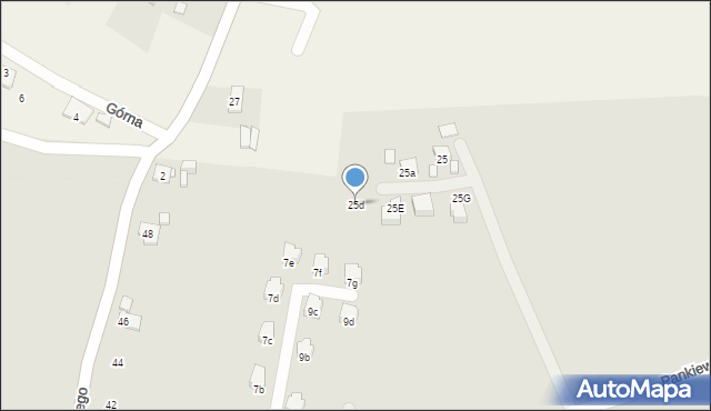 Kraków, Pankiewicza Józefa, 25d, mapa Krakowa