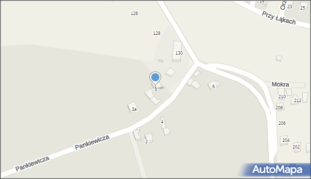 Kraków, Pankiewicza Józefa, 3, mapa Krakowa