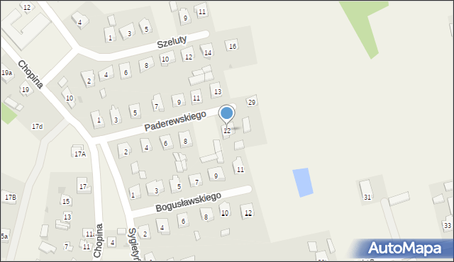 Kramsk, Paderewskiego Ignacego Jana, 12, mapa Kramsk