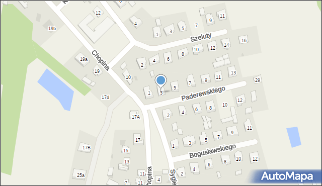 Kramsk, Paderewskiego Ignacego Jana, 3, mapa Kramsk