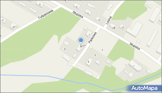 Krępa Słupska, Parkowa, 3a, mapa Krępa Słupska