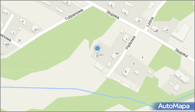 Krępa Słupska, Parkowa, 3c, mapa Krępa Słupska