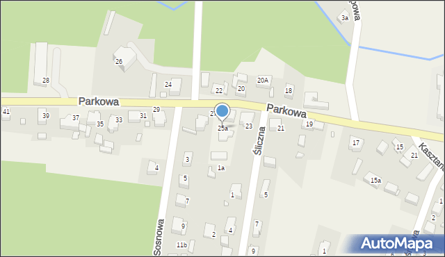 Krośnice, Parkowa, 25a, mapa Krośnice