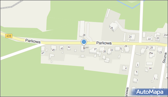 Krośnice, Parkowa, 39, mapa Krośnice