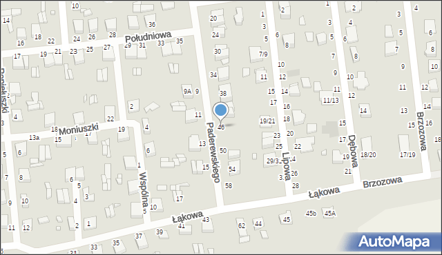 Krośniewice, Paderewskiego Ignacego Jana, 46, mapa Krośniewice