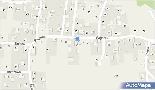 Krzeczów, Pagorek, 14, mapa Krzeczów