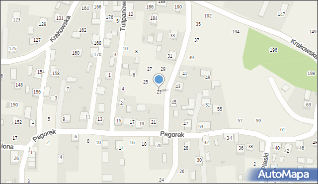 Krzeczów, Pagorek, 23, mapa Krzeczów