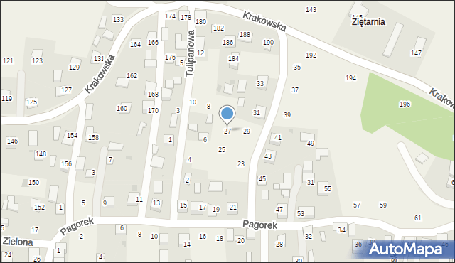 Krzeczów, Pagorek, 27, mapa Krzeczów