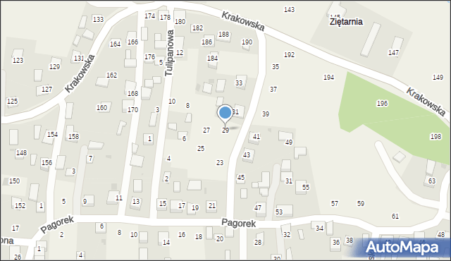 Krzeczów, Pagorek, 29, mapa Krzeczów