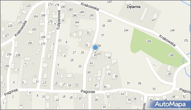 Krzeczów, Pagorek, 41, mapa Krzeczów