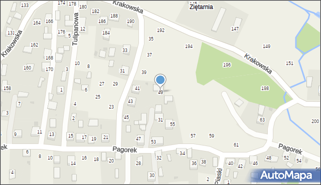 Krzeczów, Pagorek, 49, mapa Krzeczów