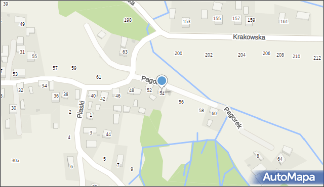 Krzeczów, Pagorek, 54, mapa Krzeczów