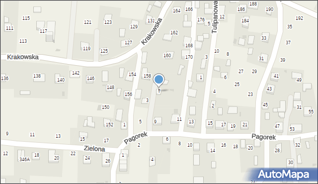 Krzeczów, Pagorek, 7, mapa Krzeczów