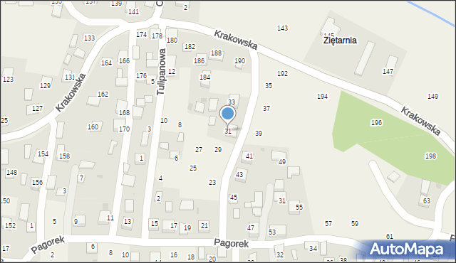 Krzeczów, Pagorek, 31, mapa Krzeczów