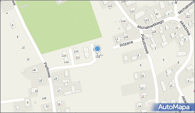 Krzysztoforzyce, Parkowa, 11g, mapa Krzysztoforzyce