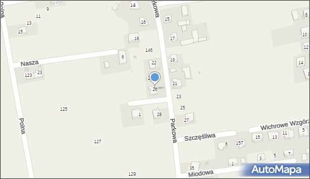 Krzysztoforzyce, Parkowa, 26, mapa Krzysztoforzyce