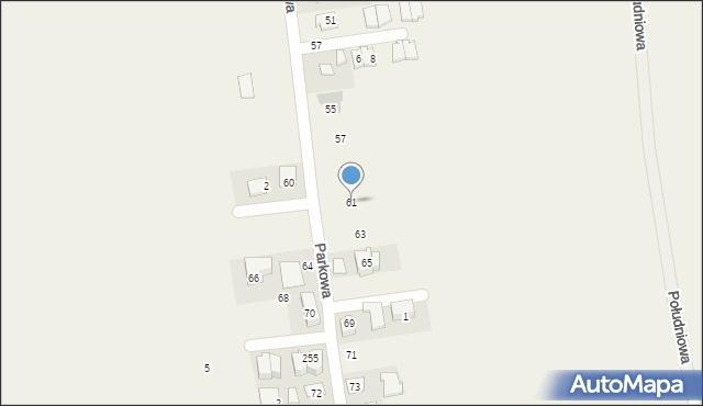 Krzysztoforzyce, Parkowa, 61, mapa Krzysztoforzyce