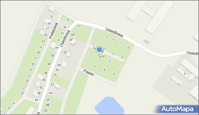 Kusowo, Pawia, 3, mapa Kusowo