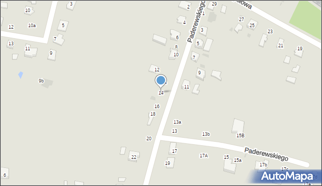 Kutno, Paderewskiego Ignacego Jana, 14, mapa Kutno