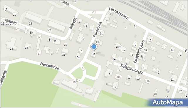 Kutno, Pałacowa, 15, mapa Kutno