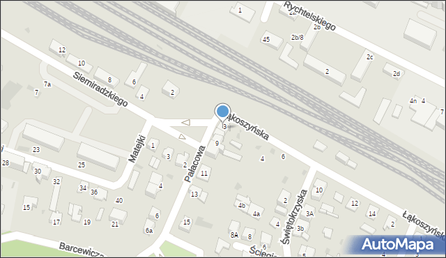 Kutno, Pałacowa, 5, mapa Kutno