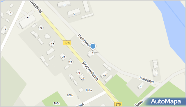 Kuźnica Czarnkowska, Parkowa, 2, mapa Kuźnica Czarnkowska