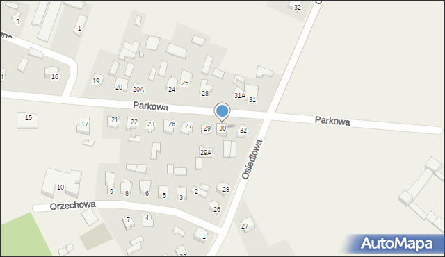 Łabunie, Parkowa, 30, mapa Łabunie