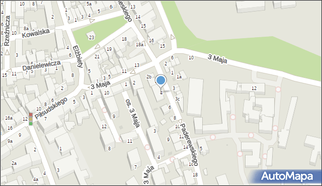 Łańcut, Paderewskiego Ignacego Jana, 4, mapa Łańcut