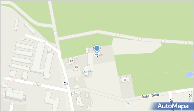 Laski, Partyzantów, 76, mapa Laski