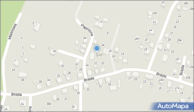 Łaziska Górne, Paprotna, 2, mapa Łaziska Górne