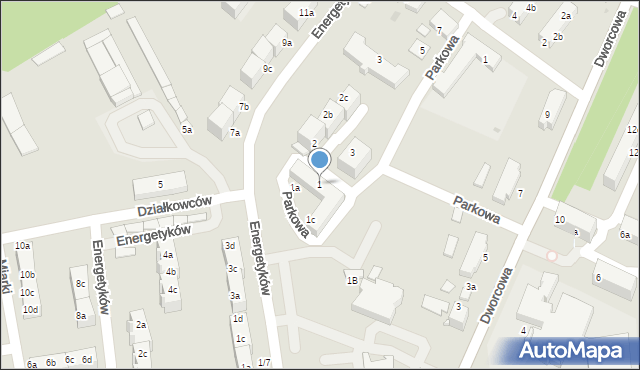 Łaziska Górne, Parkowa, 1, mapa Łaziska Górne