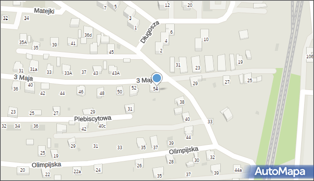 Lędziny, Paderewskiego Ignacego Jana, 36, mapa Lędziny