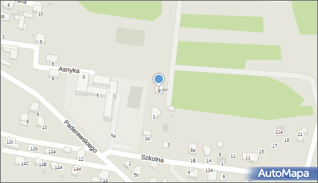 Lędziny, Paderewskiego Ignacego Jana, 9, mapa Lędziny