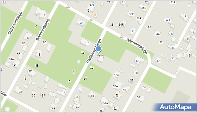 Legionowo, Paderewskiego Ignacego Jana, 14, mapa Legionowo