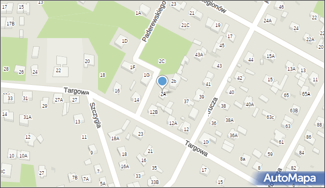 Legionowo, Paderewskiego Ignacego Jana, 2A, mapa Legionowo