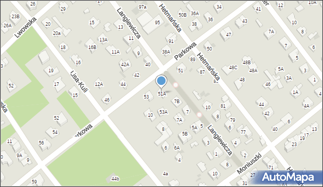 Legionowo, Parkowa, 51A, mapa Legionowo