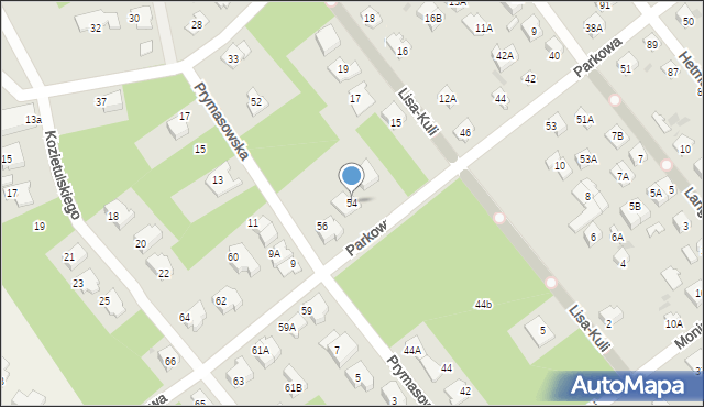 Legionowo, Parkowa, 54, mapa Legionowo