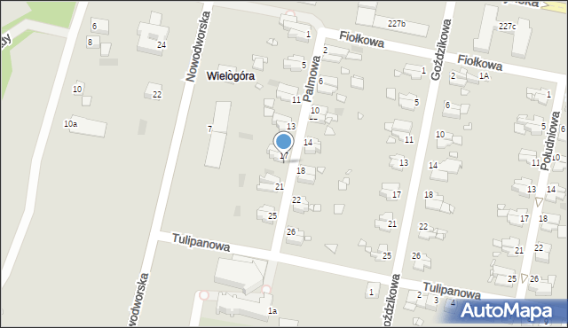 Legnica, Palmowa, 19, mapa Legnicy