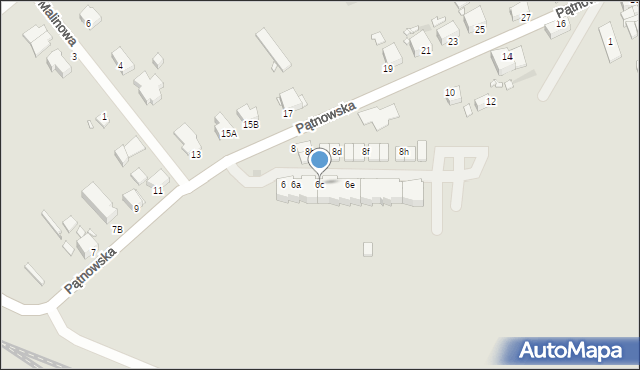 Legnica, Pątnowska, 6c, mapa Legnicy