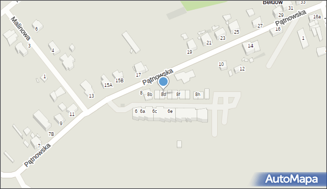Legnica, Pątnowska, 8d, mapa Legnicy