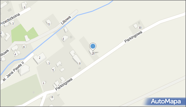 Łękawica, Parkingowa, 15, mapa Łękawica