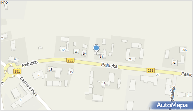 Łekno, Pałucka, 18A, mapa Łekno