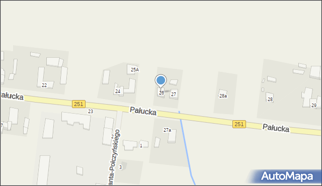 Łekno, Pałucka, 26, mapa Łekno