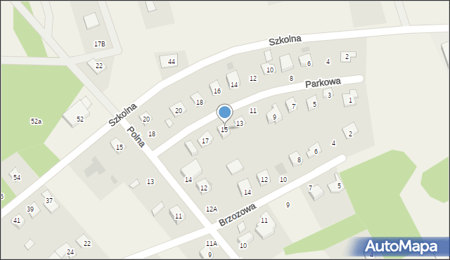 Leoncin, Parkowa, 15, mapa Leoncin